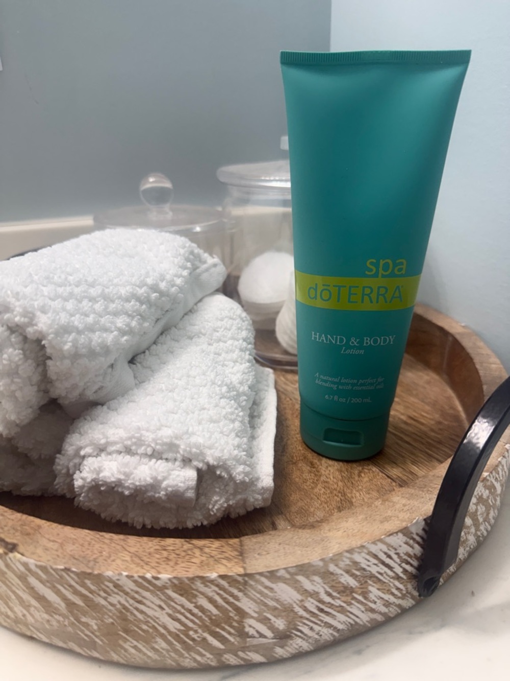 Doterra Spa Hand & Body Lotion Teal with Yellow Band